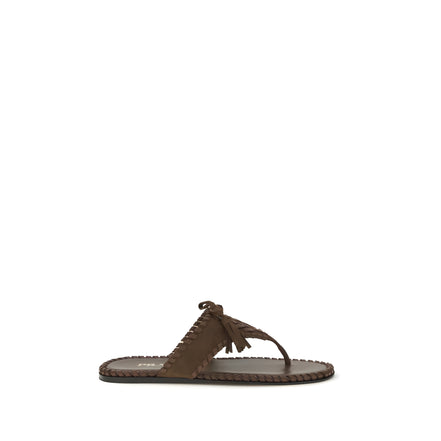 Sandale plate Prada maro