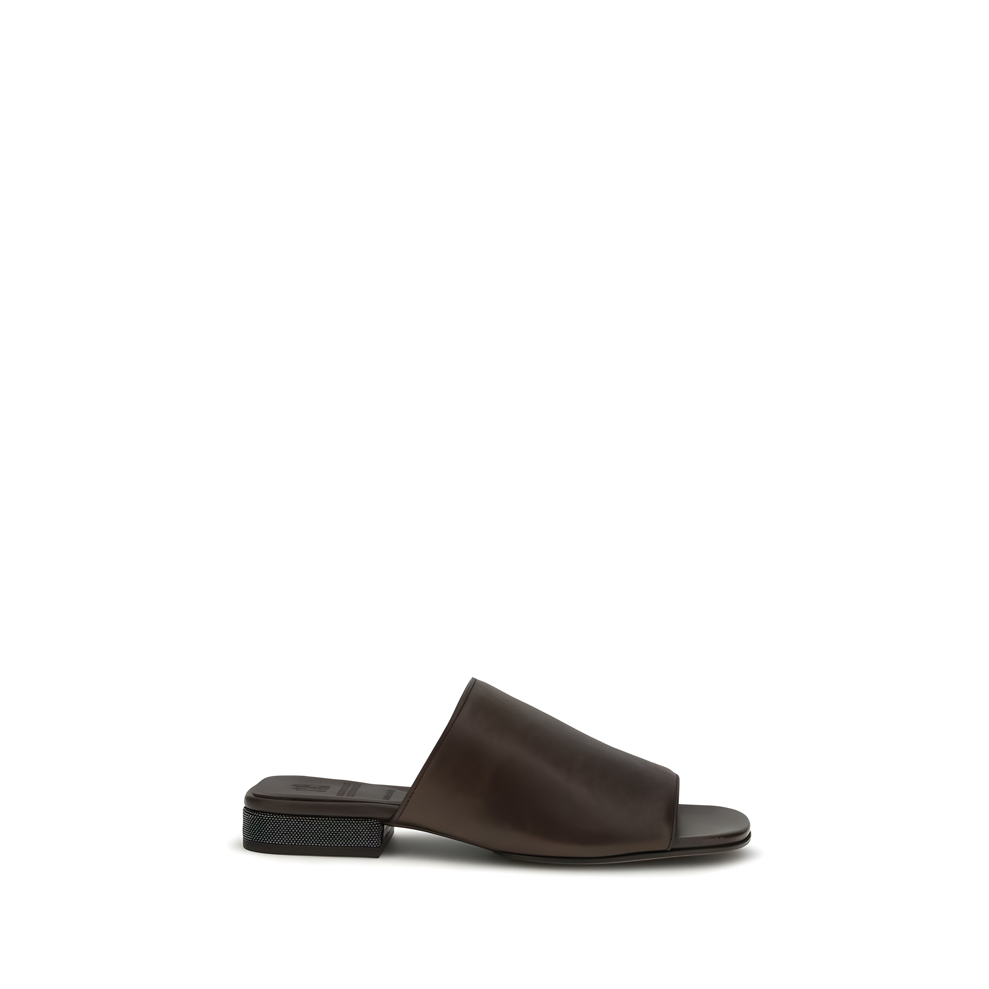 Brunello Cucinelli Brown Slides