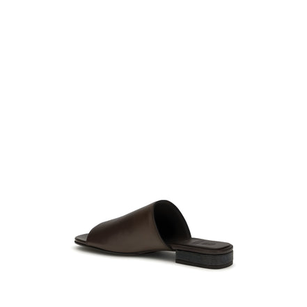 Brunello Cucinelli Brown Slides