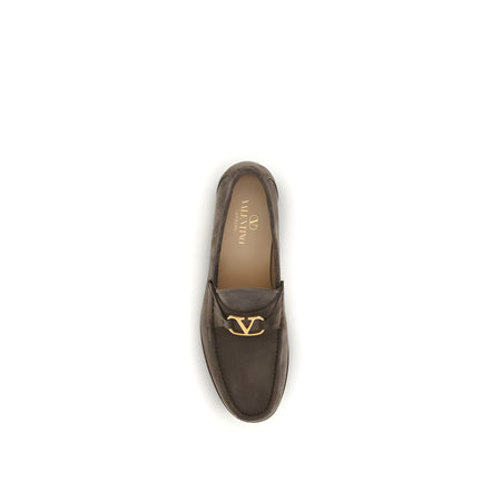 Valentino Garavani Brown Slip-On Loafers
