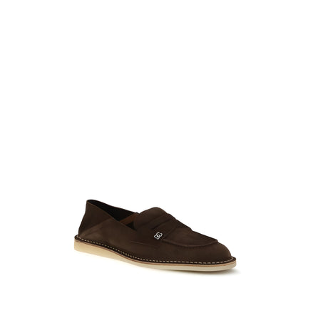 Dolce & Gabbana Brown Slip-On Loafers