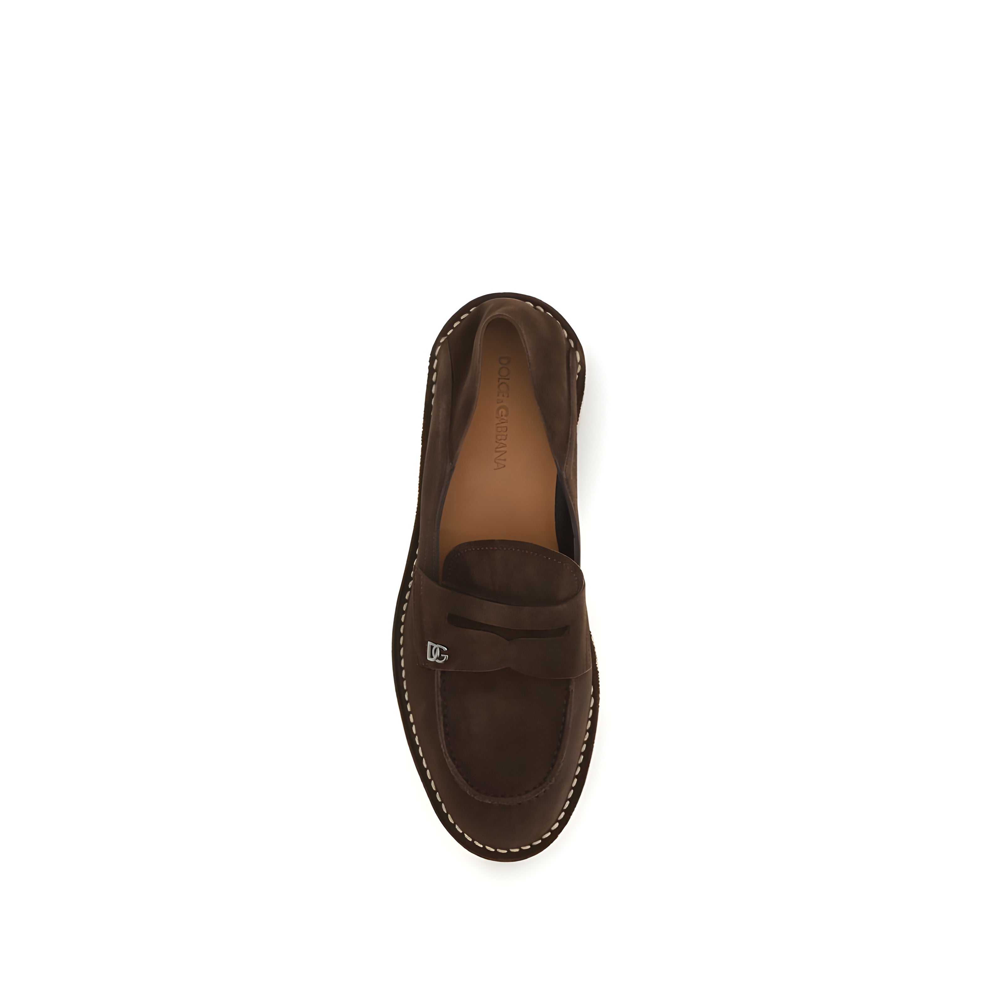 Dolce & Gabbana Brown Slip-On Loafers