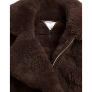 Palton maro din shearling Bottega Veneta