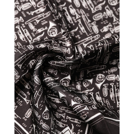 Dolce & Gabbana Brown Jazz Club Square Handkerchief 32cm x 31cm Scarf