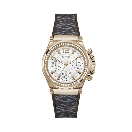 Ceas de damă Guess Brown cu curea sintetică