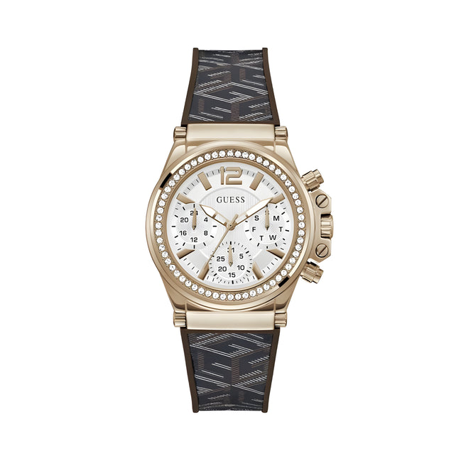 Ceas de damă Guess Brown cu curea sintetică
