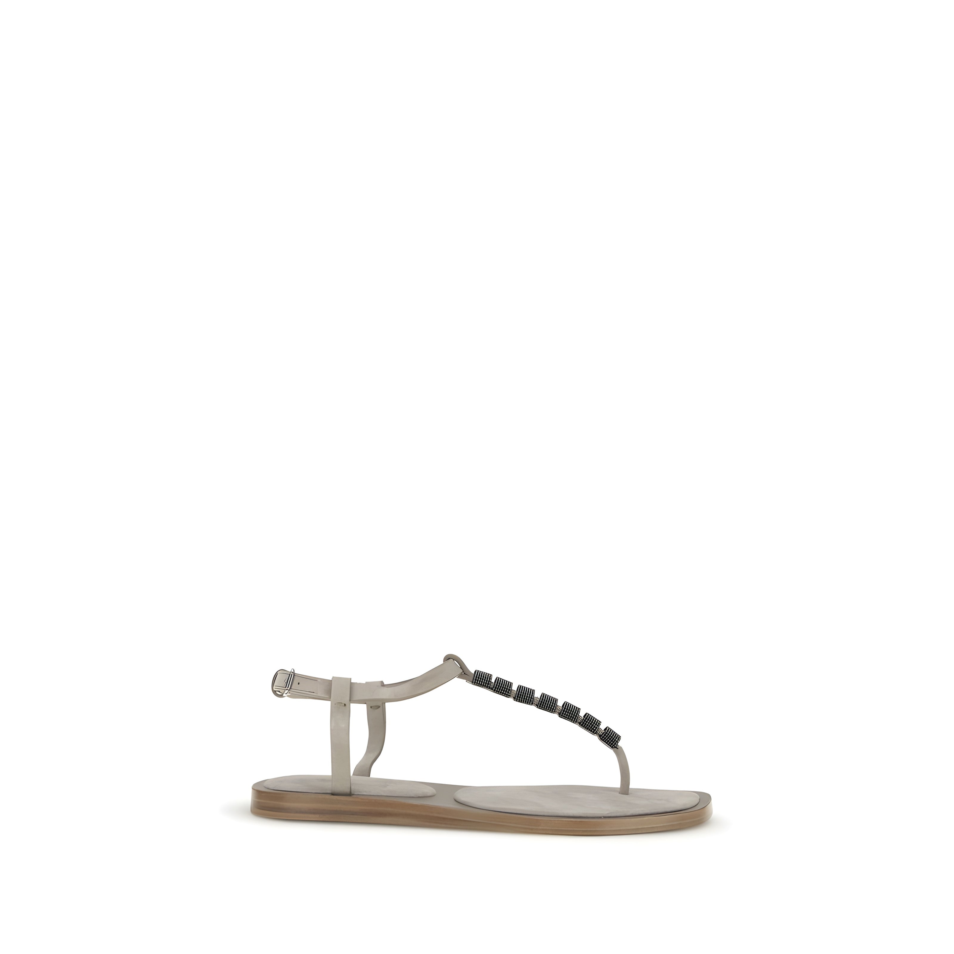 Brunello Cucinelli Beige Flat Sandals