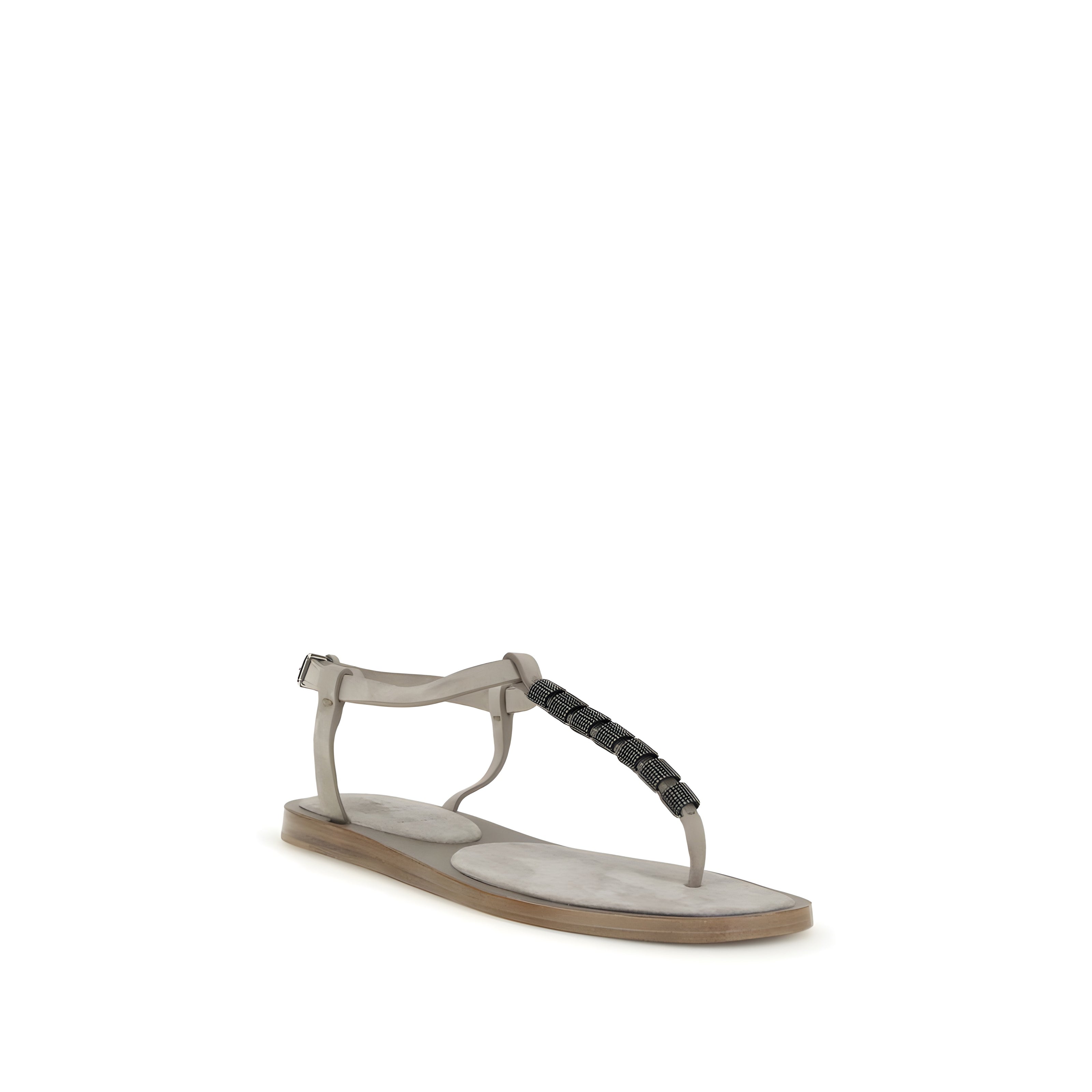 Brunello Cucinelli Beige Flat Sandals