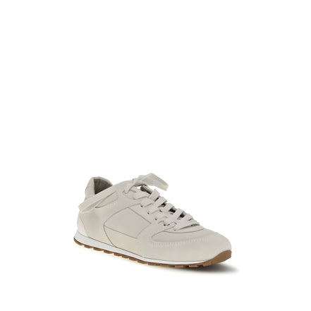 Sneakers low top Brunello Cucinelli bej din piele