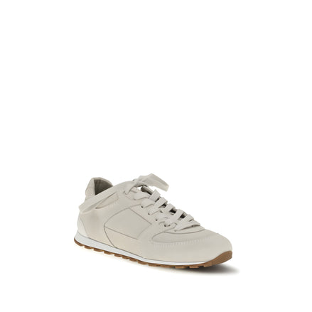 Sneakers low top Brunello Cucinelli bej din piele
