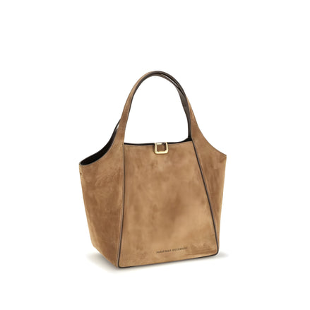 Brunello Cucinelli Beige Suede Bucket Bag
