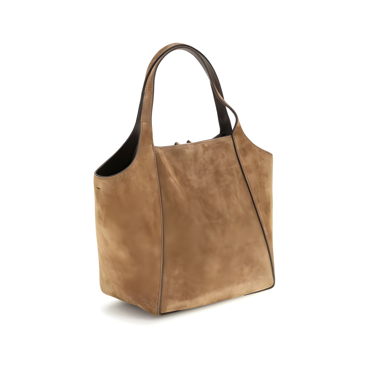 Brunello Cucinelli Geantă Bucket Bej din Piele Întoarsă