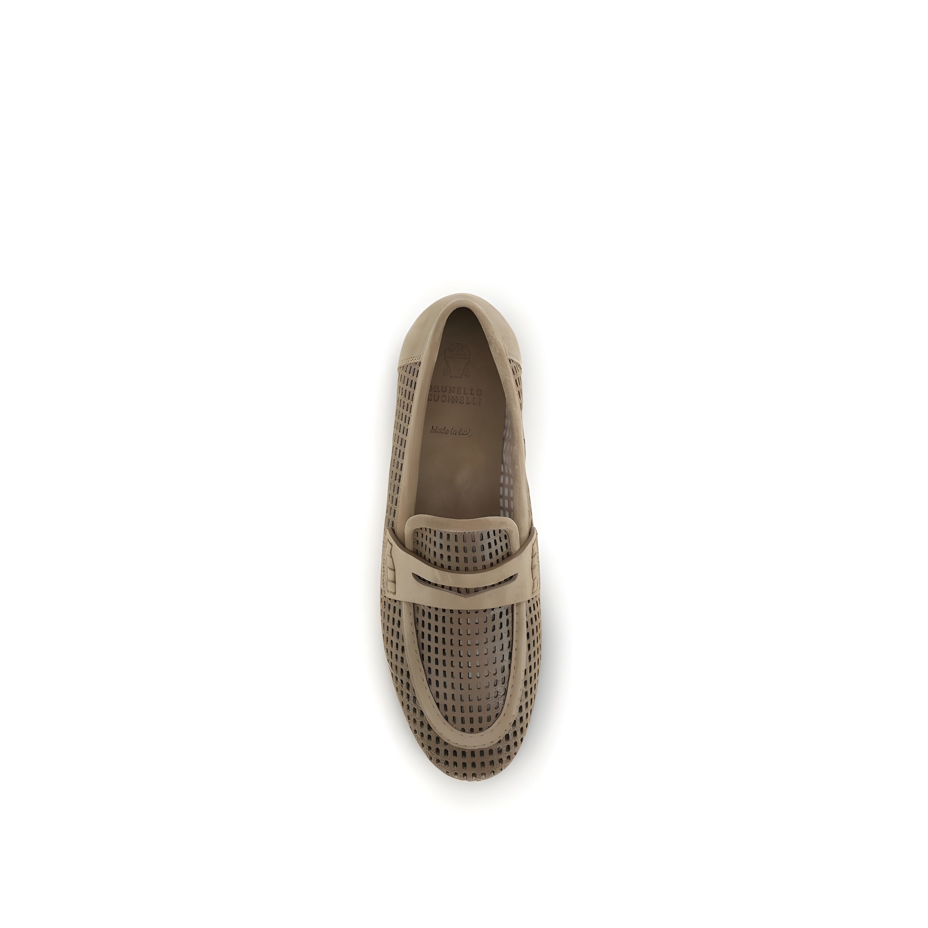 Brunello Cucinelli Beige Slip-On Loafers