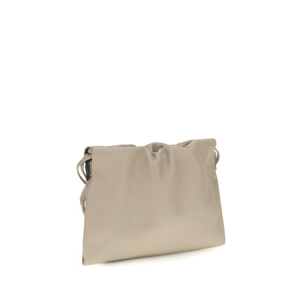 Brunello Cucinelli Beige Calf Leather Shoulder Bag