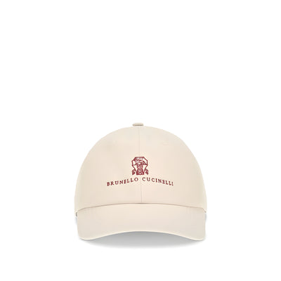 Șapcă Brunello Cucinelli bej din bumbac