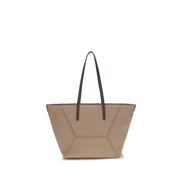 Brunello Cucinelli Beige Cotton Shoulder Bag