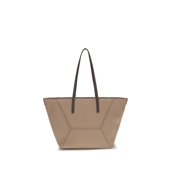 Brunello Cucinelli Beige Cotton Shoulder Bag