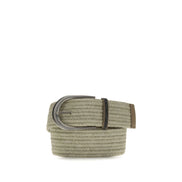 Brunello Cucinelli Beige Linen Regular Belt