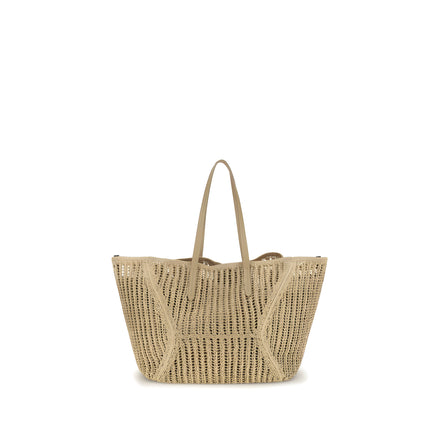 Brunello Cucinelli Beige Raffia Handbag