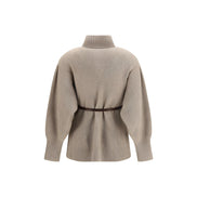 Brunello Cucinelli Cardigan Bej din Lână