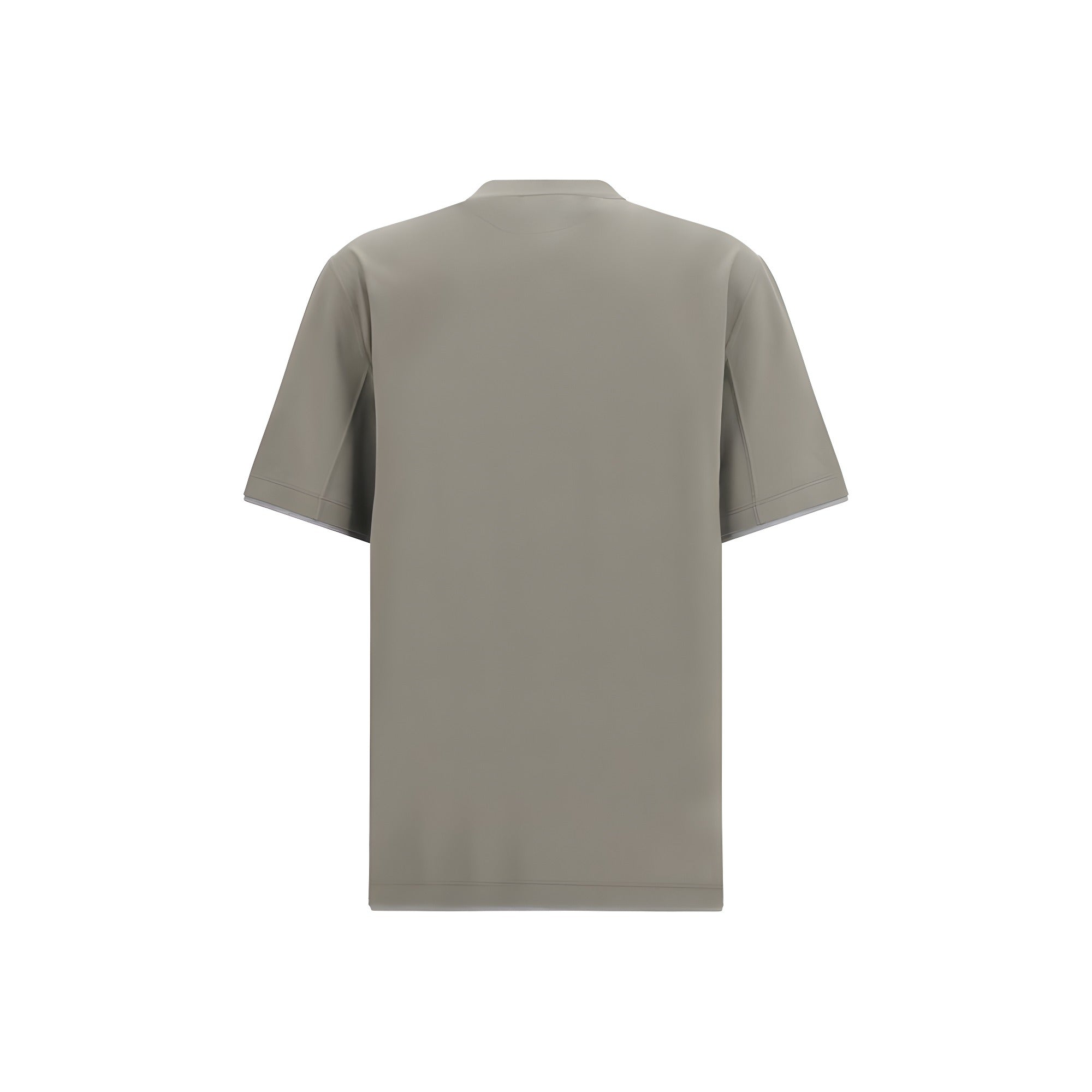Tricou Brunello Cucinelli bicolor din bumbac