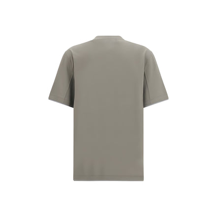 Tricou Brunello Cucinelli bicolor din bumbac