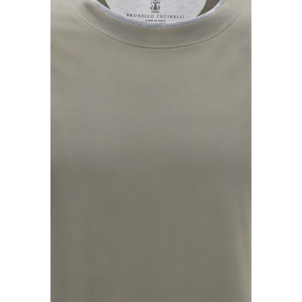 Tricou Brunello Cucinelli bicolor din bumbac