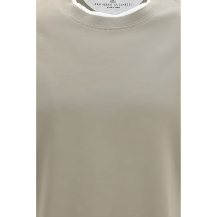 Brunello Cucinelli Bicolor Cotton T-Shirt