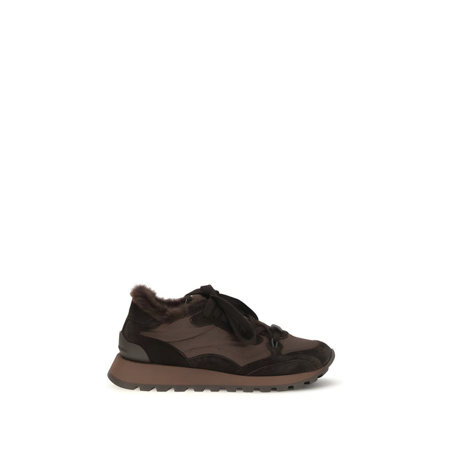 Sneakers Brunello Cucinelli negri din piele