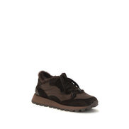 Sneakers Brunello Cucinelli negri din piele