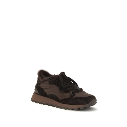 Sneakers Brunello Cucinelli negri din piele