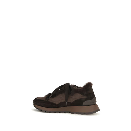 Sneakers Brunello Cucinelli negri din piele