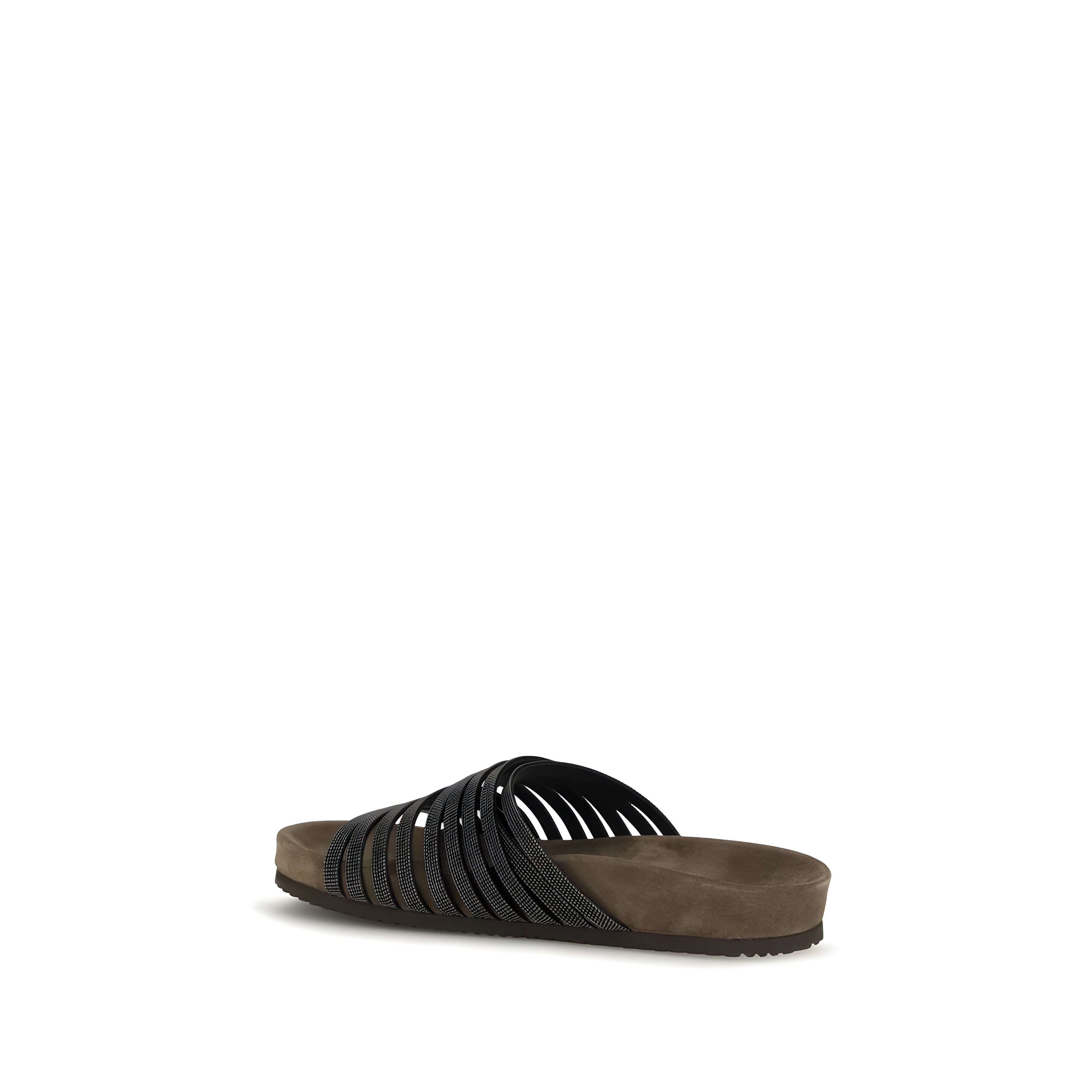 Brunello Cucinelli Black Flat Sandals