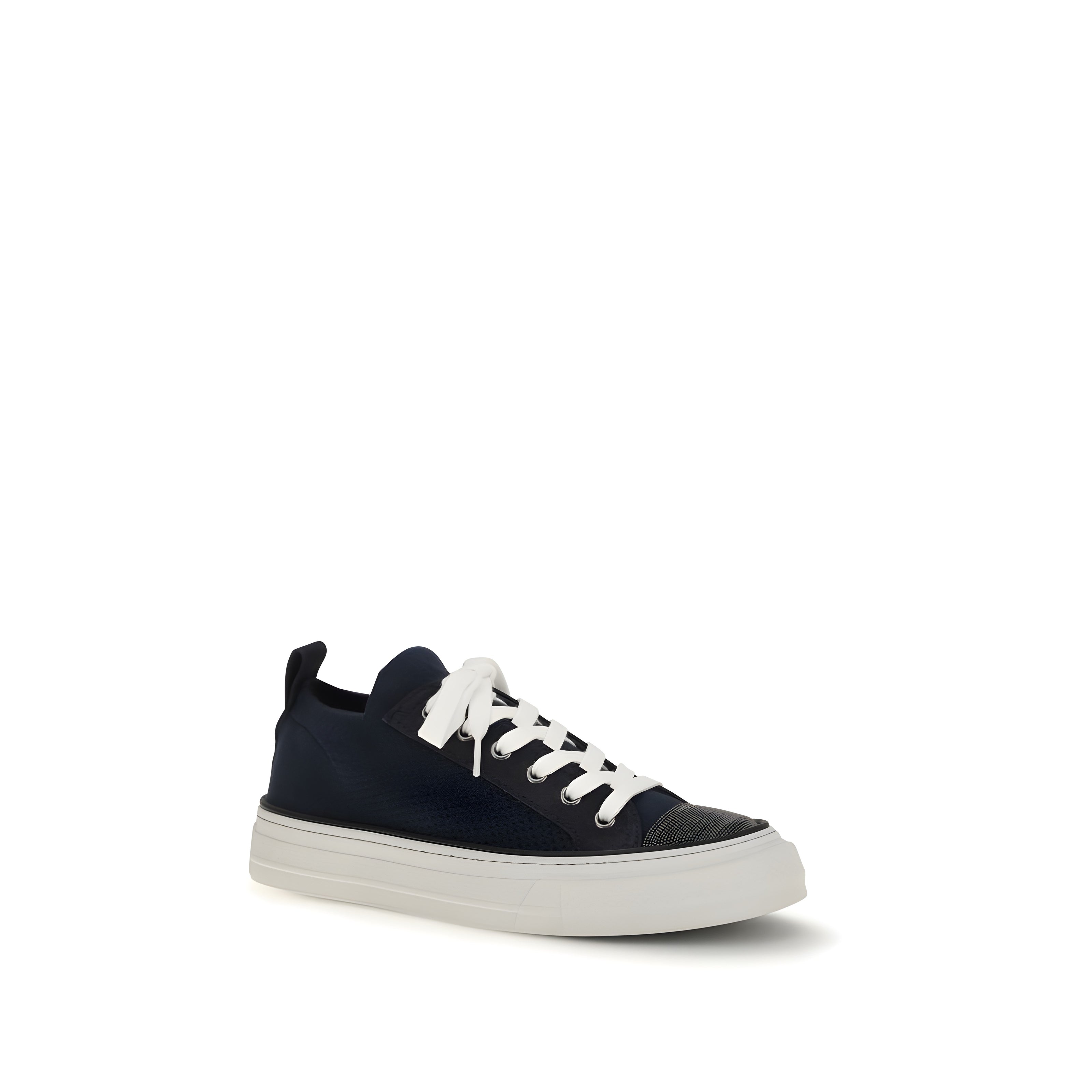 Brunello Cucinelli Adidași Joși Albaștri din Bumbac