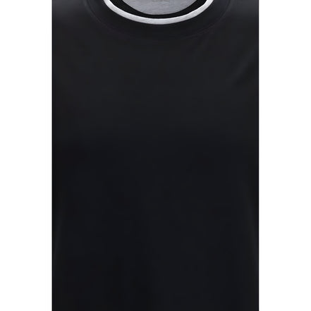 Brunello Cucinelli Black Cotton T-Shirt