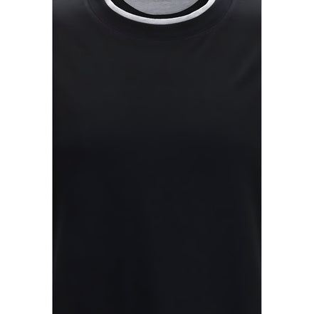 Brunello Cucinelli Black Cotton T-Shirt