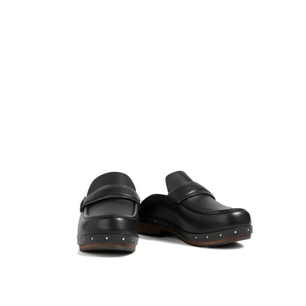 Papuci Brunello Cucinelli negri din piele