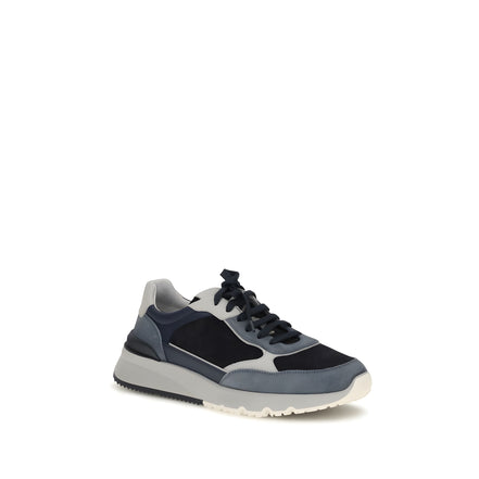 Sneakers atletici Brunello Cucinelli albaștri din piele