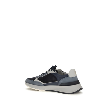 Sneakers atletici Brunello Cucinelli albaștri din piele