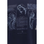 Brunello Cucinelli Blue Cotton T-Shirt