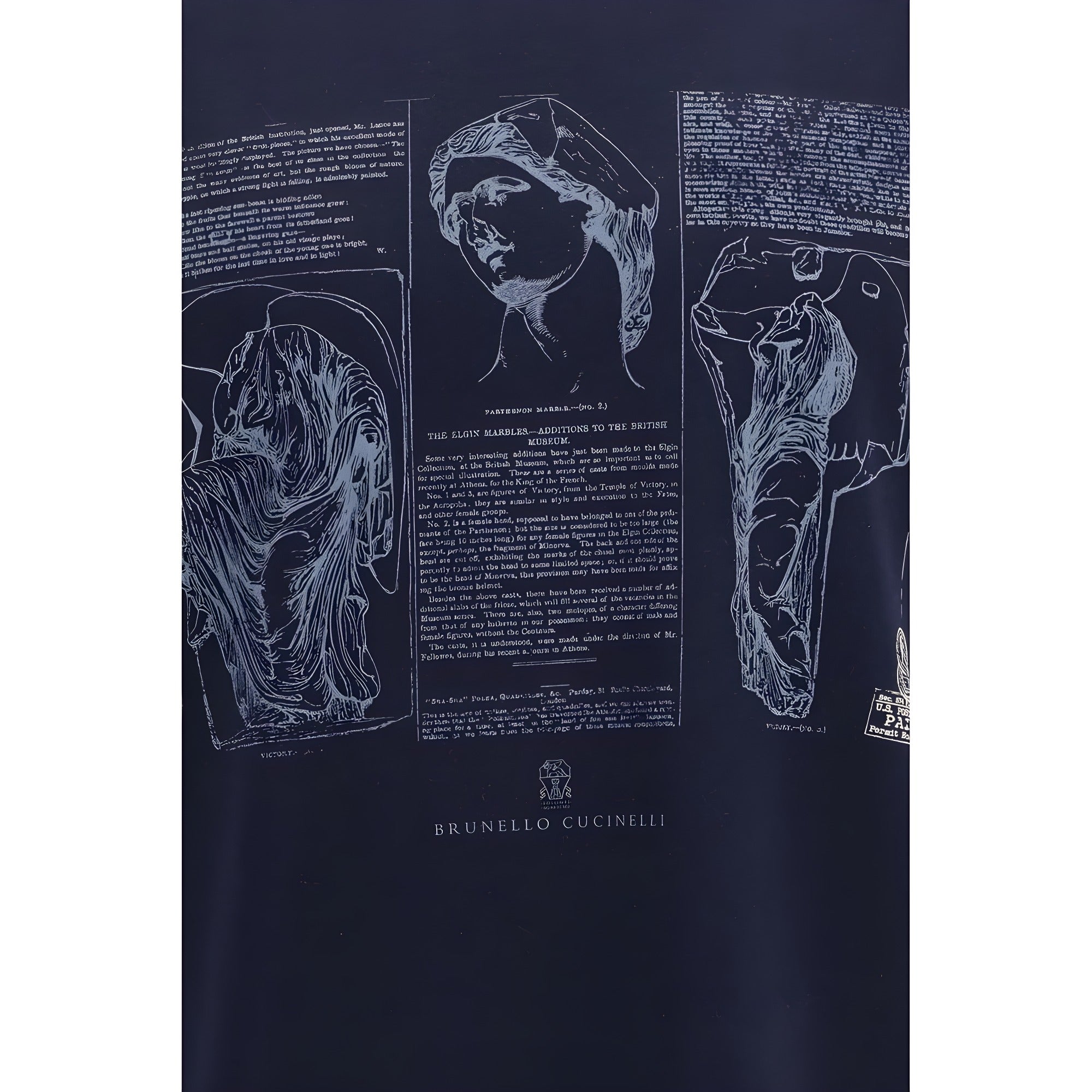 Brunello Cucinelli Blue Cotton T-Shirt