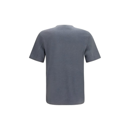 Tricou Brunello Cucinelli albastru din bumbac