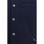Brunello Cucinelli Blue Wool Oves Aries Sleeveless Jacket