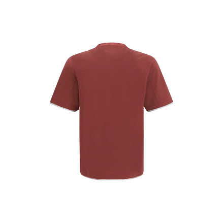 Tricou Brunello Cucinelli bordo din bumbac