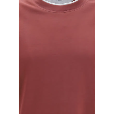 Brunello Cucinelli Bordeaux Cotton T-Shirt