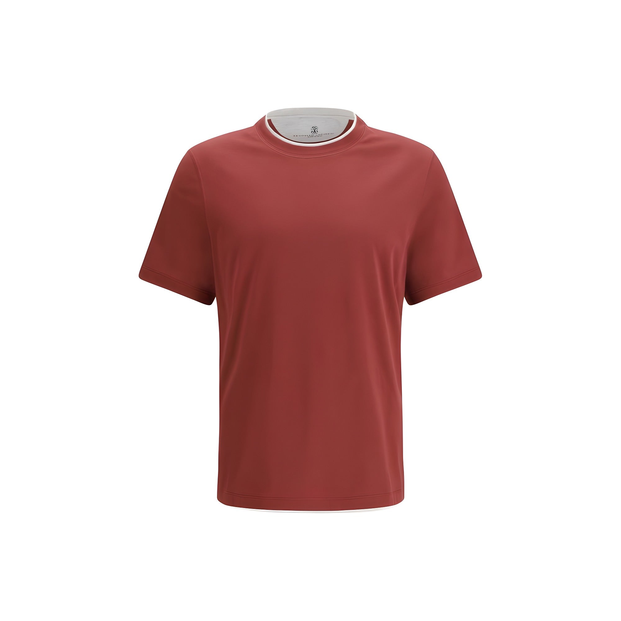 Tricou Brunello Cucinelli bordo din bumbac