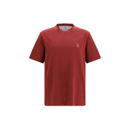 Brunello Cucinelli Bordeaux Cotton T-Shirt