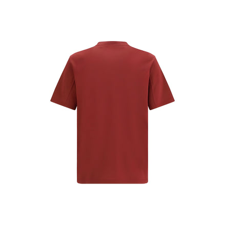Tricou Brunello Cucinelli Bordeaux din bumbac