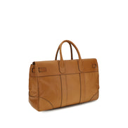 Brunello Cucinelli Brown Leather Travel Bag