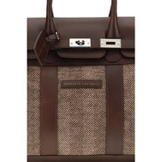Brunello Cucinelli Geantă de voiaj și accesorii din piele de vițel maro